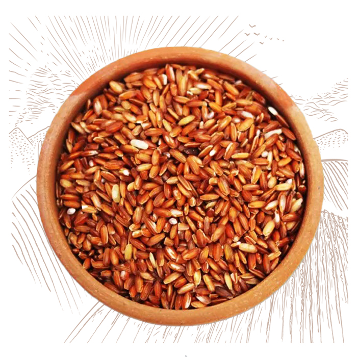 Red puttu rice