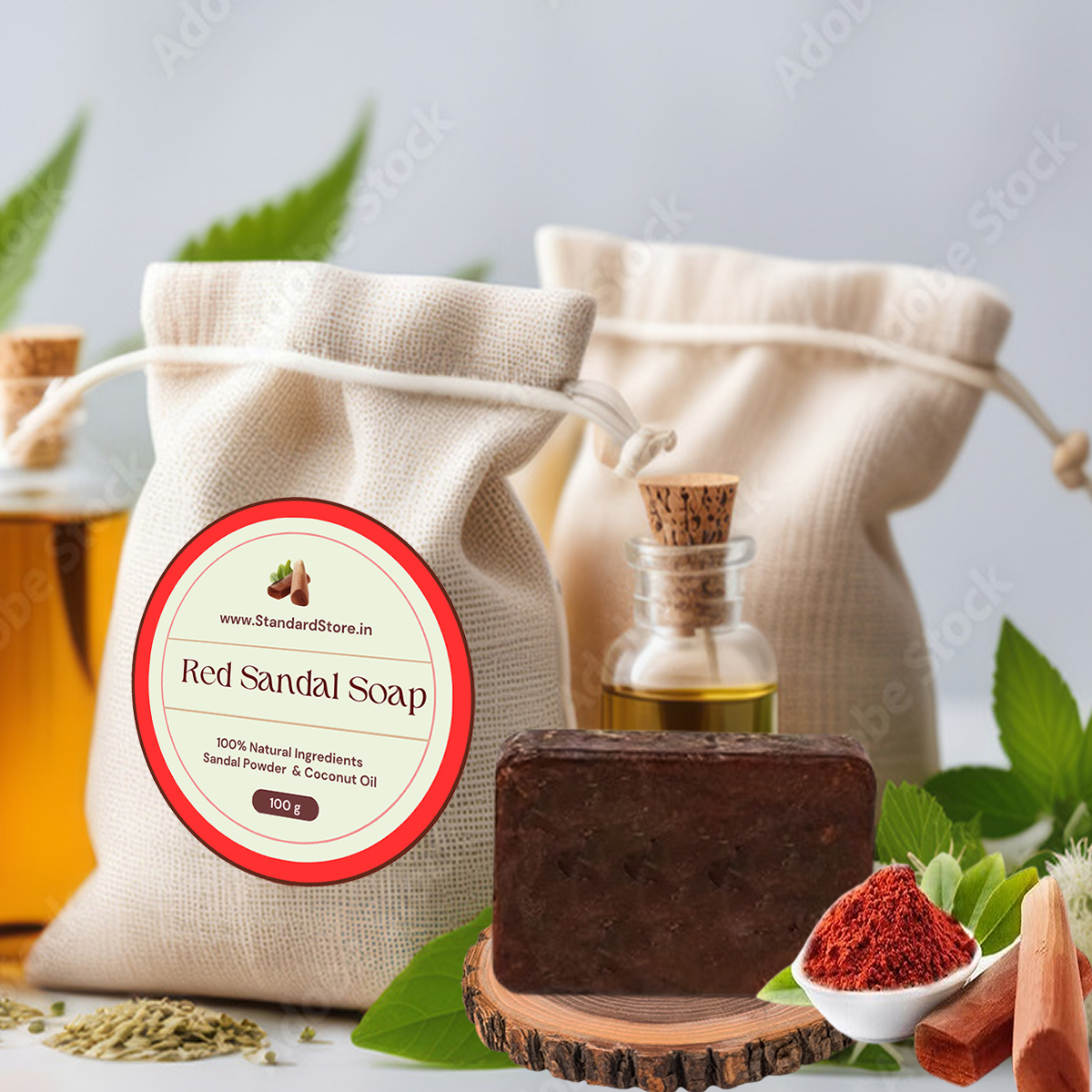 Red sandal soap